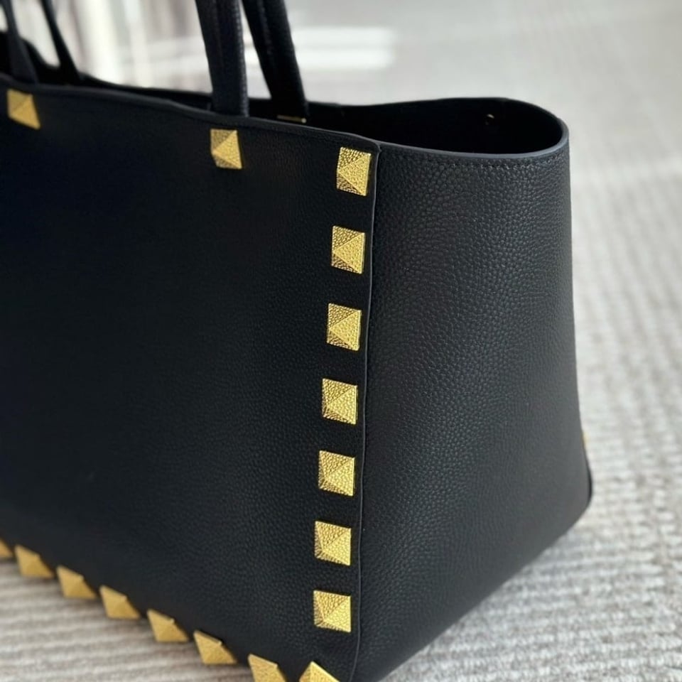 Valentino Garavani Rockstud Tote Bag Black 40Cm view 5