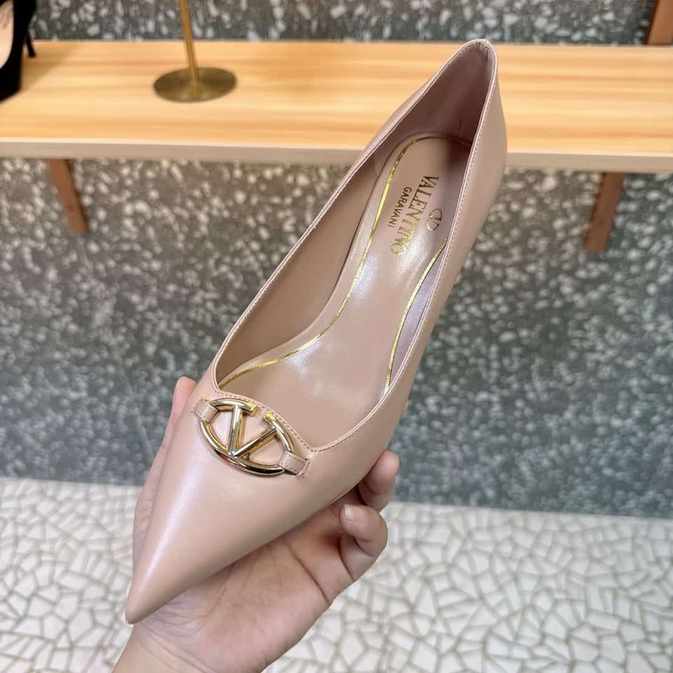 Valentino Garavani Vlogo Patent Leather Slingback Pump Pink view 5