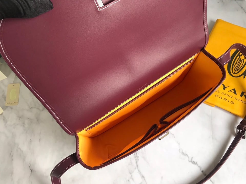 Goyard Belvedere Mm Bag 28Cm Burgundy Canvas view 9