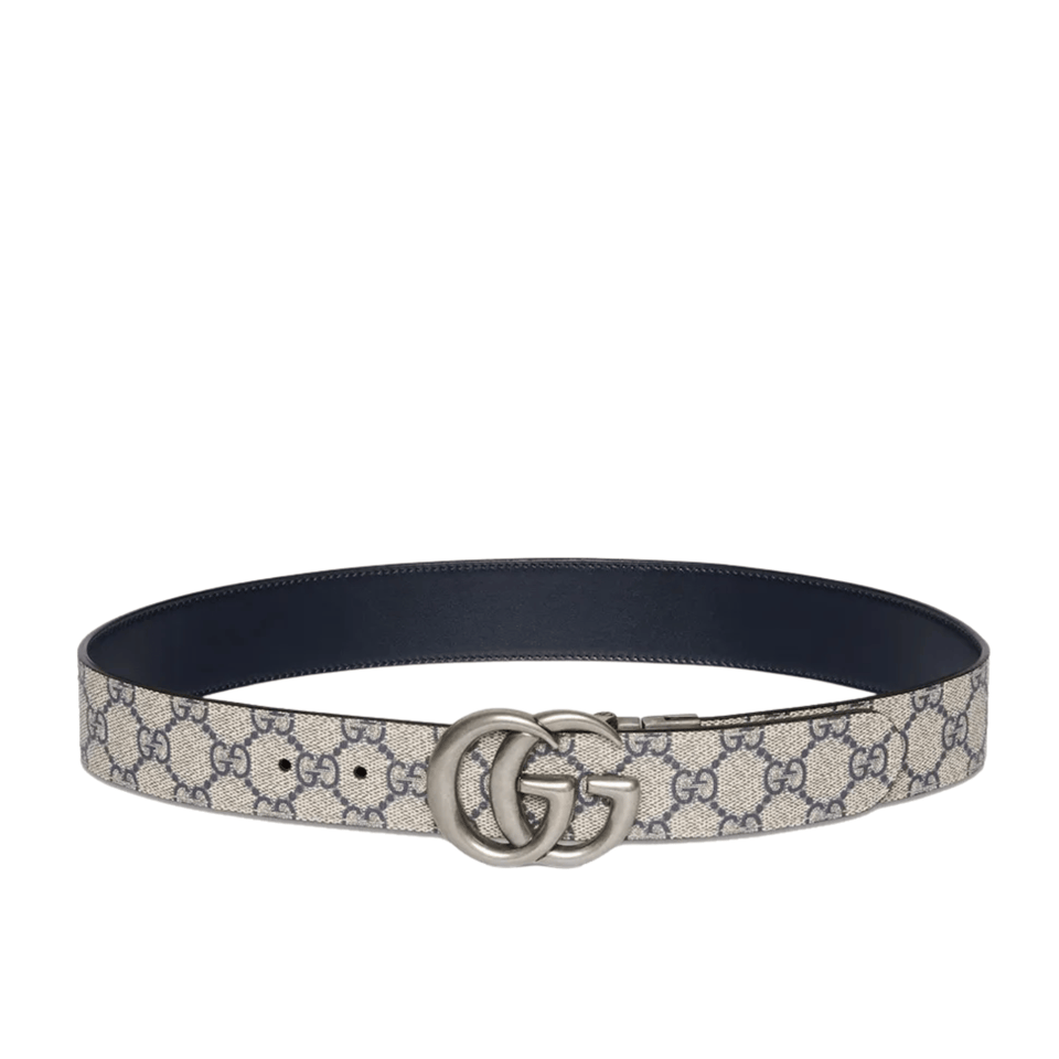Gucci GG Marmont Reversible Beige Blue 35mm Belt For Men view 2