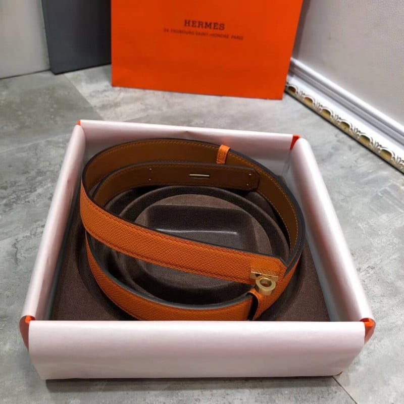 Hermes O’Kelly 24 Belt H07960 Orange view 8