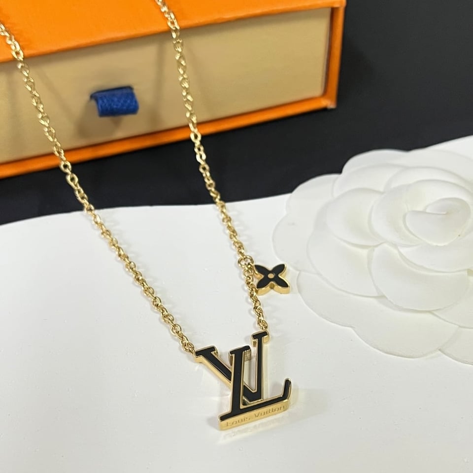 Louis Vuitton Lv Iconic Enamel Necklace Black M02147 view 2