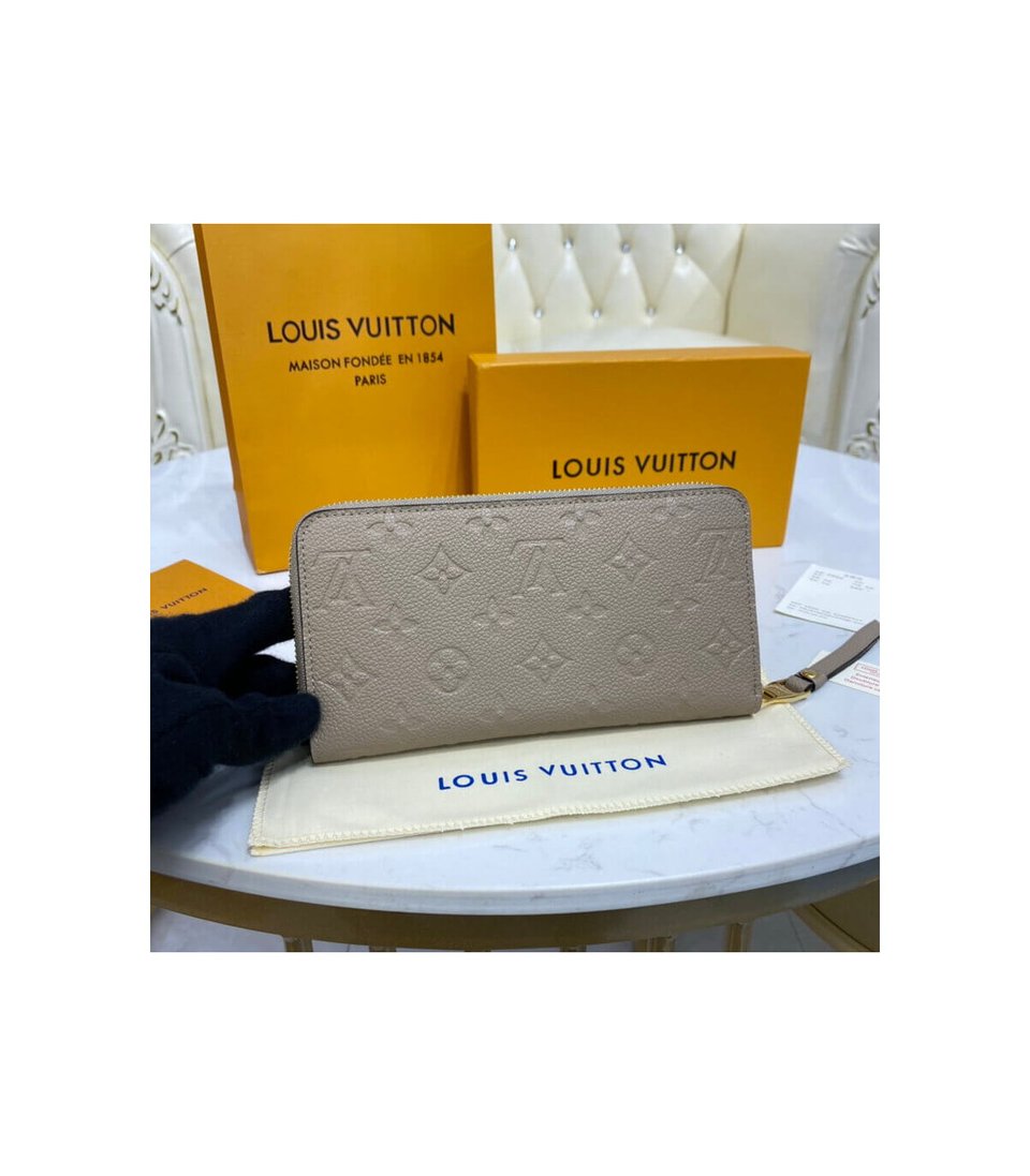Louis Vuitton Monogram Empreinte Zippy Wallet Tourterelle view 4