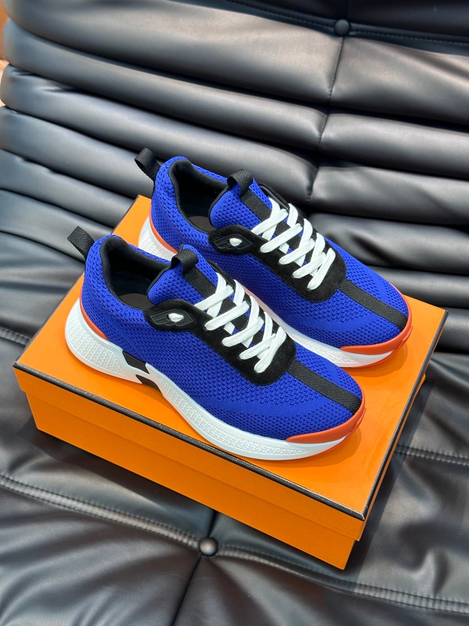 Hermes Heros Sneaker Blue Orange H232985Zh7T400 view 7