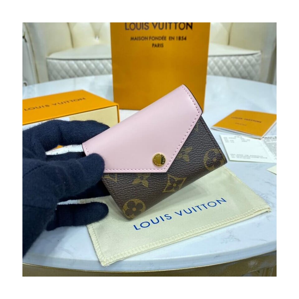 Louis Vuitton Monogram Zoe Wallet Pink view 3