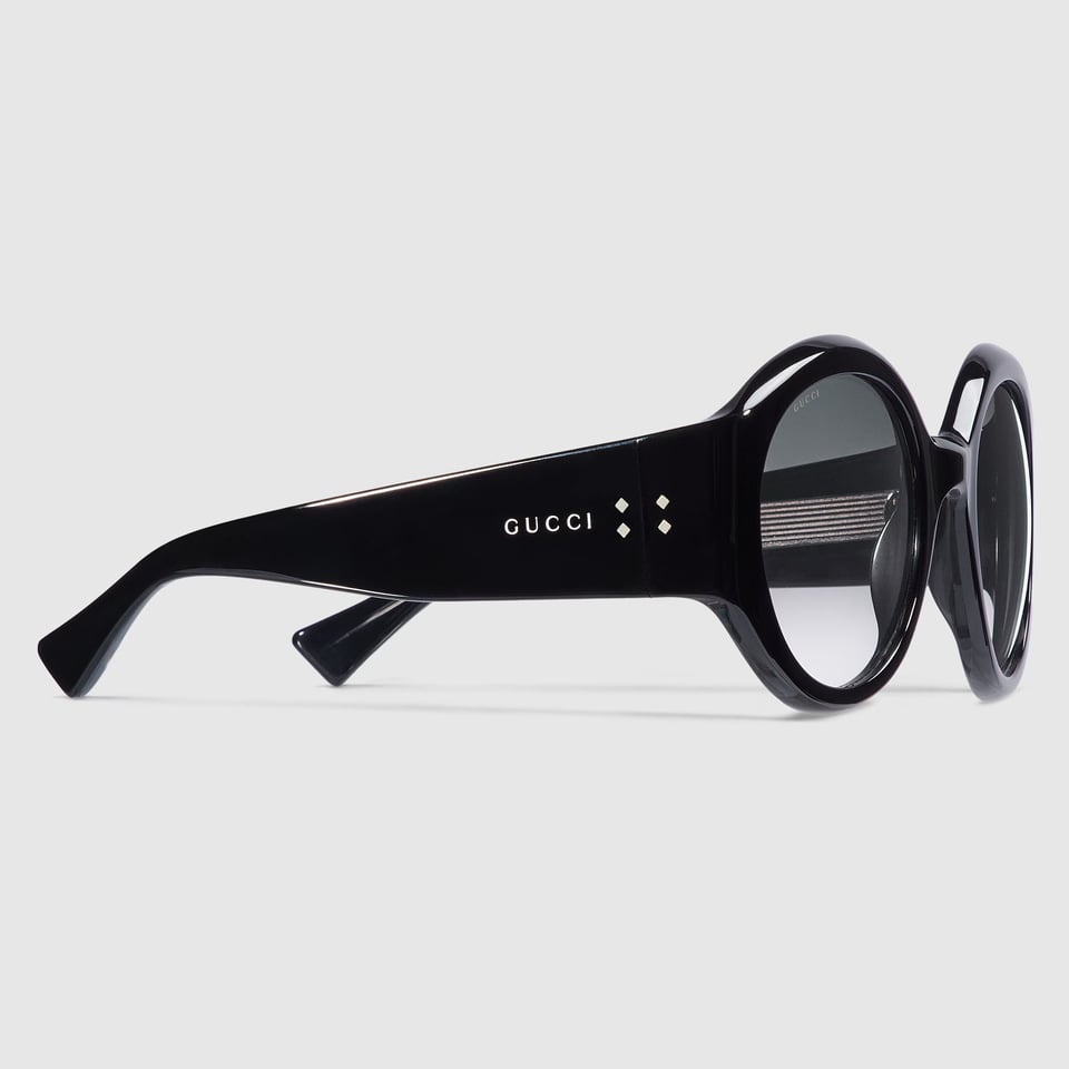 Gucci Black Round Frame Sunglasses GG2014S view 3