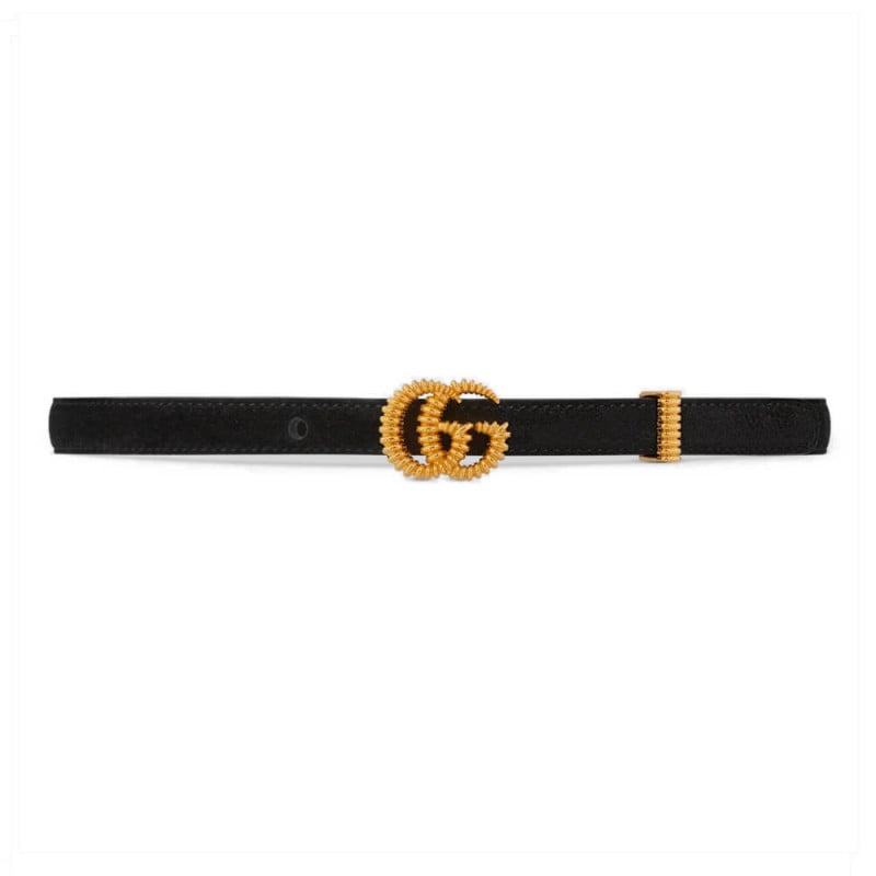 Gucci Suede Belt With Torchon Double G Buckle 602071 view 2