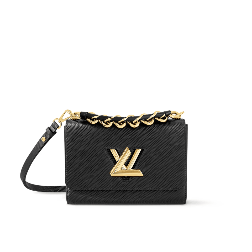Louis Vuitton Twist Mm Bags Epi Leather Lock Chain Black 23Cm M21772