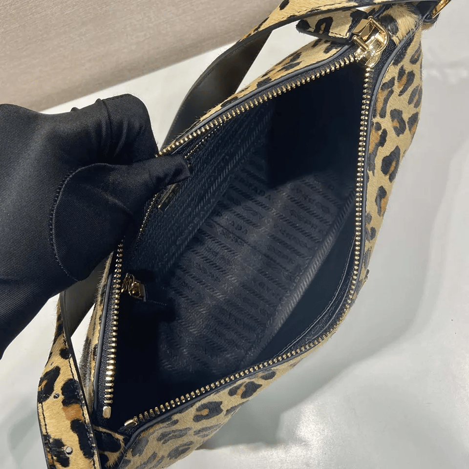 Prada Leopard Luxe Shoulder Bag 31cm view 10