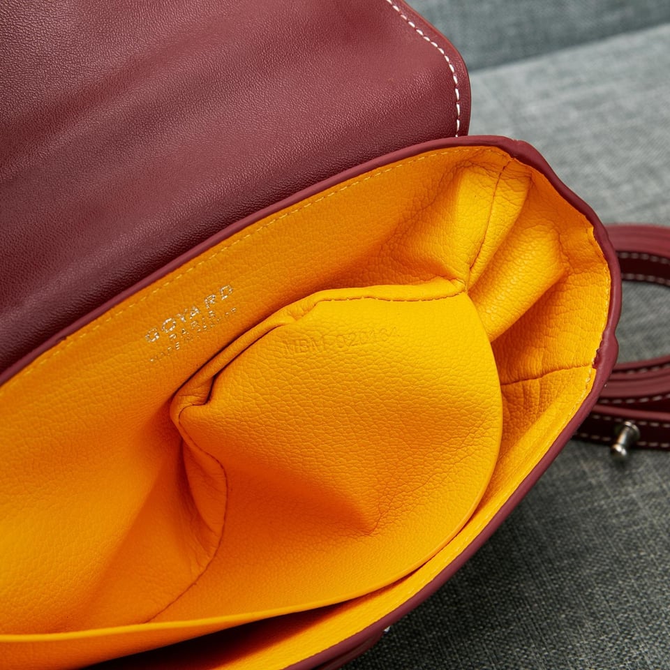 Goyard Saigon Souple Mini Bag Burgundy Canvas 20cm view 10