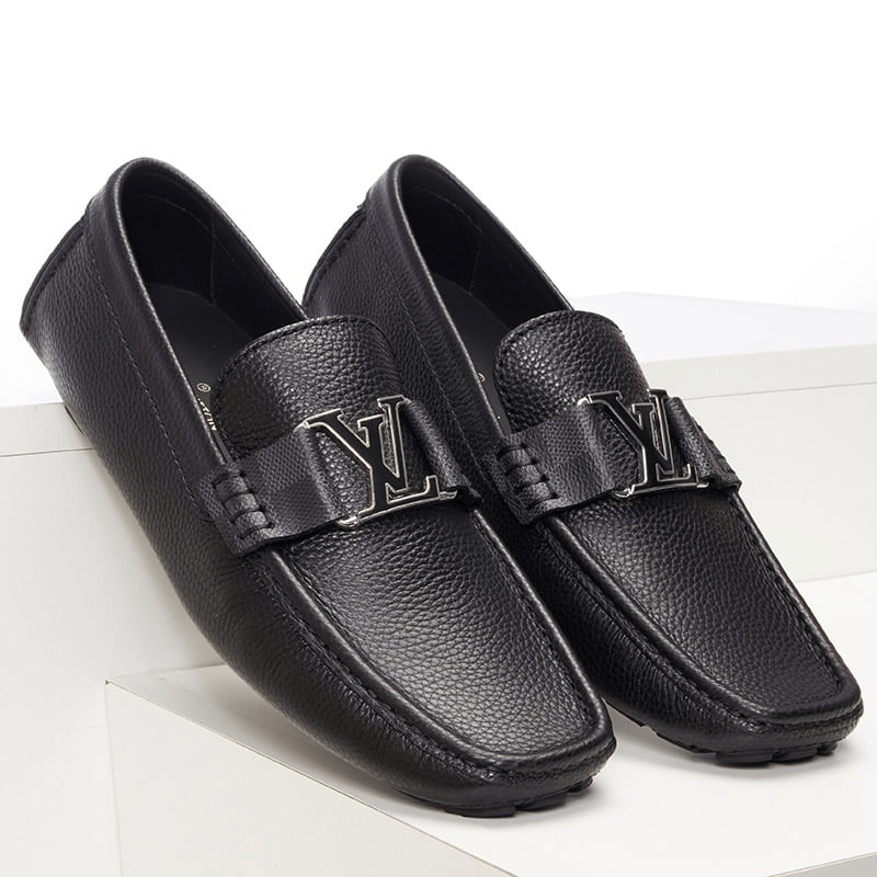 Louis Vuitton Monte Carlo Black Leather Moccasins 1A9U6Q- Shoes for Men view 3