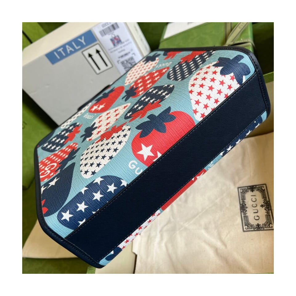 Gucci Strawberry Star Tote Bag view 5
