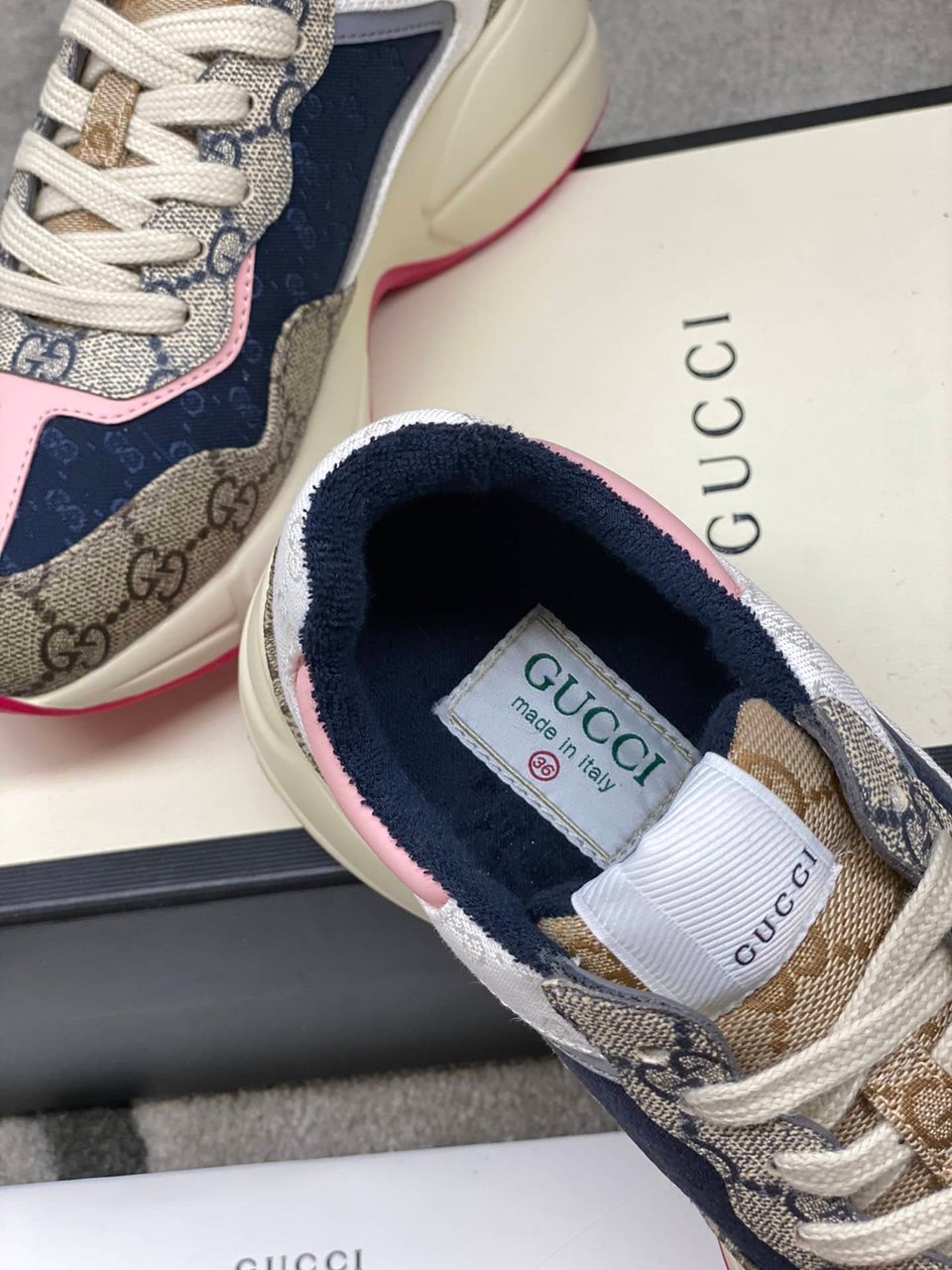 Gucci Wmns Gg Rhyton Beige White Pink 620185 99Wf0 4371 view 11