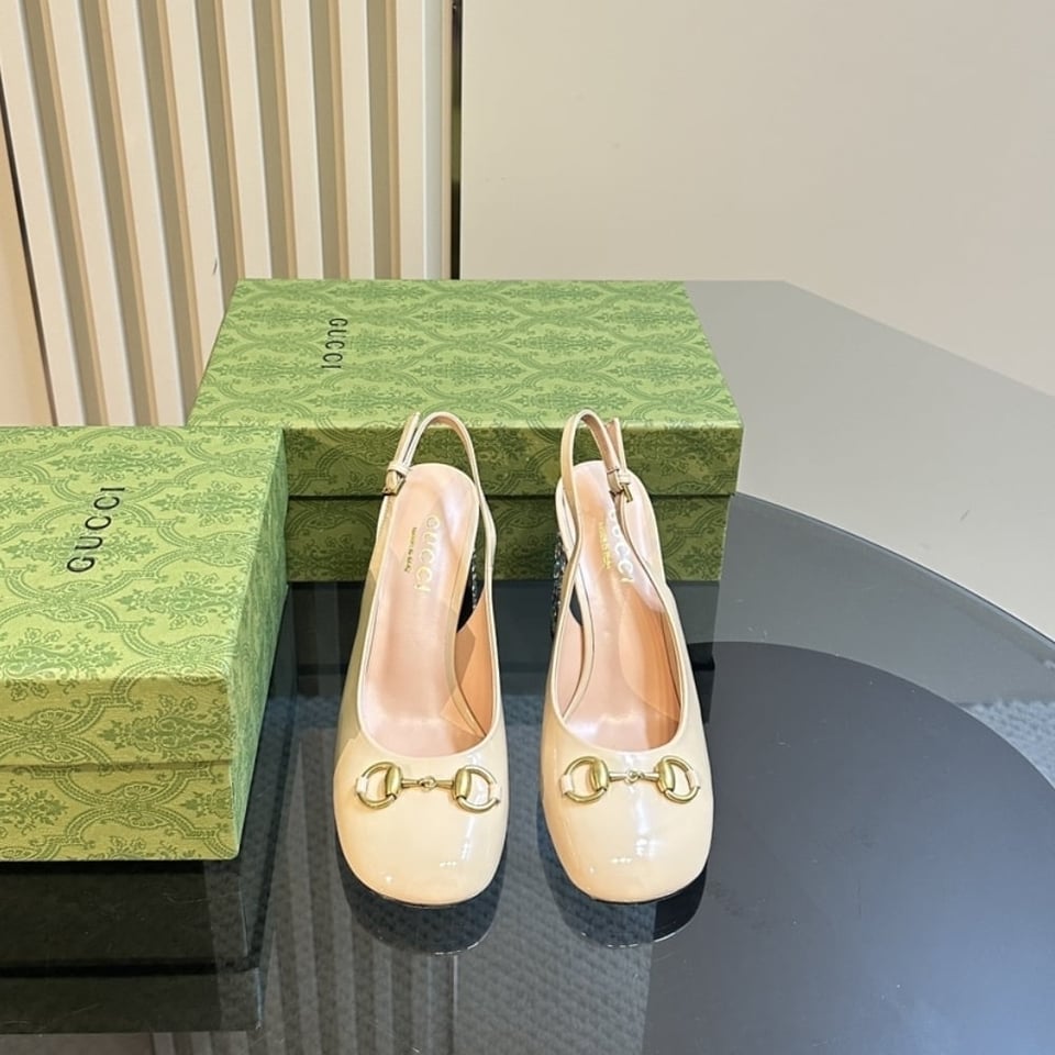Gucci Women’S Horsebit Pump With Crystals White 795984 Bnc00 9540 view 3