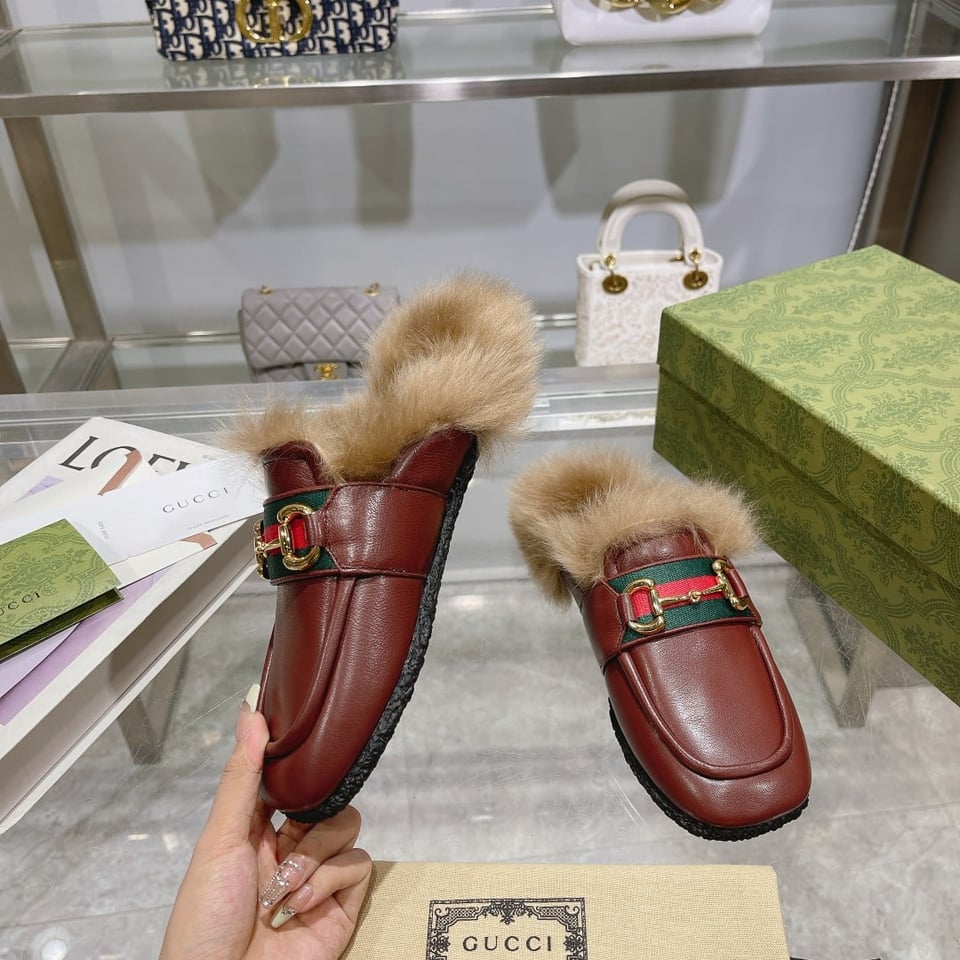 Gucci Men’S Slipper With Horsebit Brown view 5