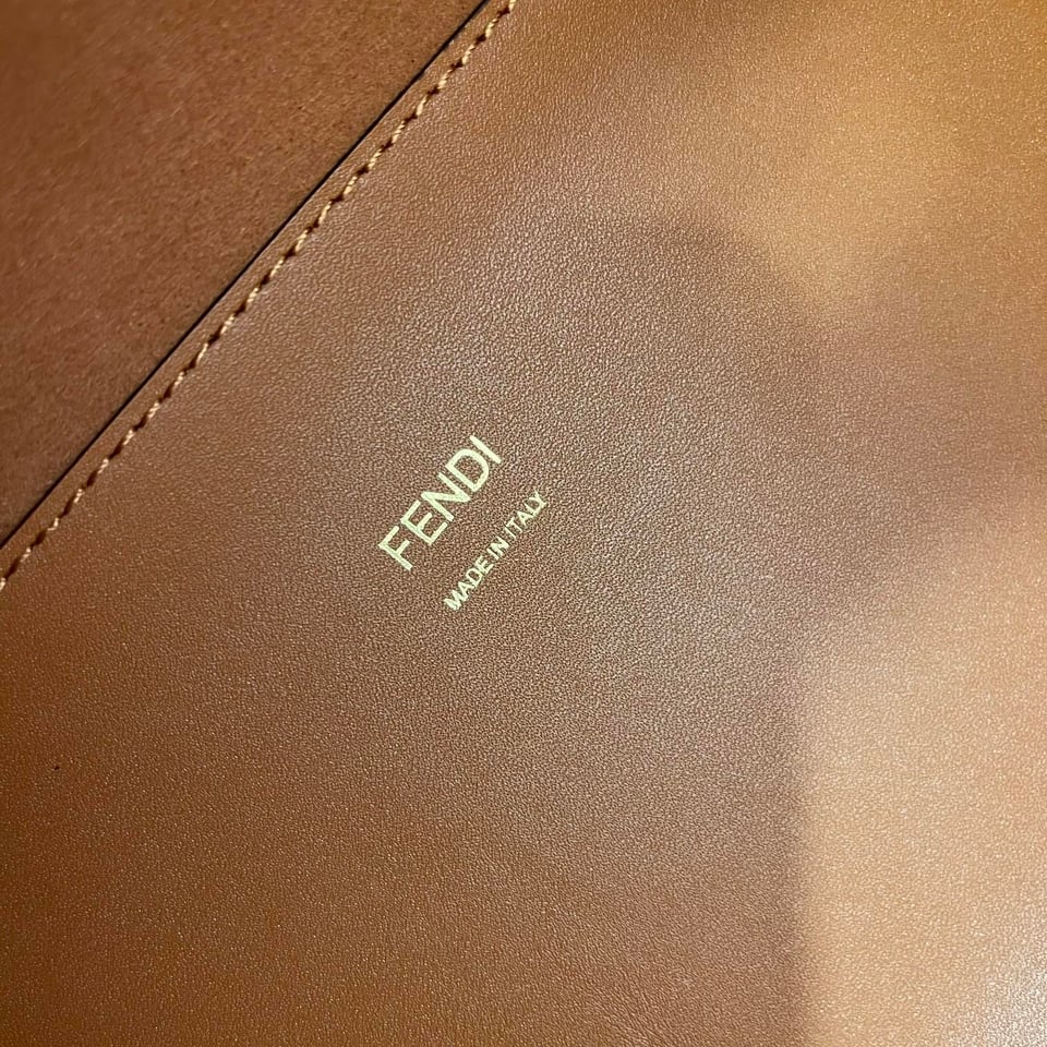 Fendi Sunshine Medium Leather Brown Shopper 35Cm view 6