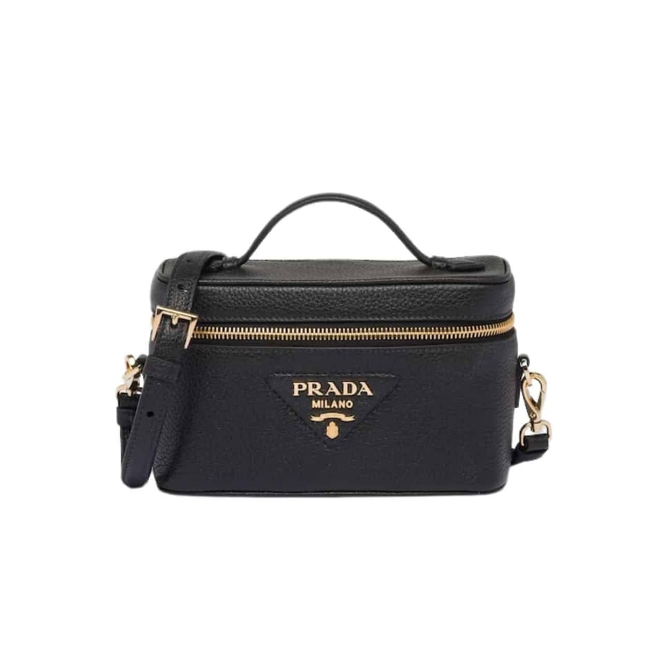 Prada Leather Mini Bag Black 20Cm view 2