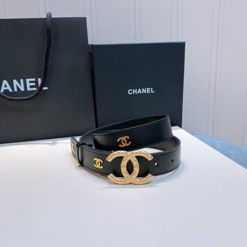 Chanel Calfskin CC Logo 3.0cm Belt 34168 view 3