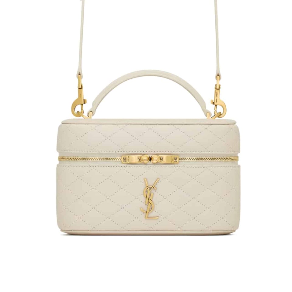 Saint Laurent Gaby Vanity Bag In Blanc Vintage 18Cm