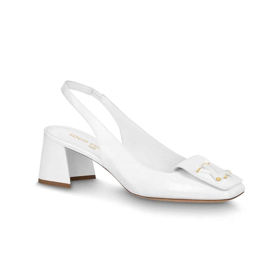 Louis Vuitton Shake Slingback High Heels White 1Abh59 view 2