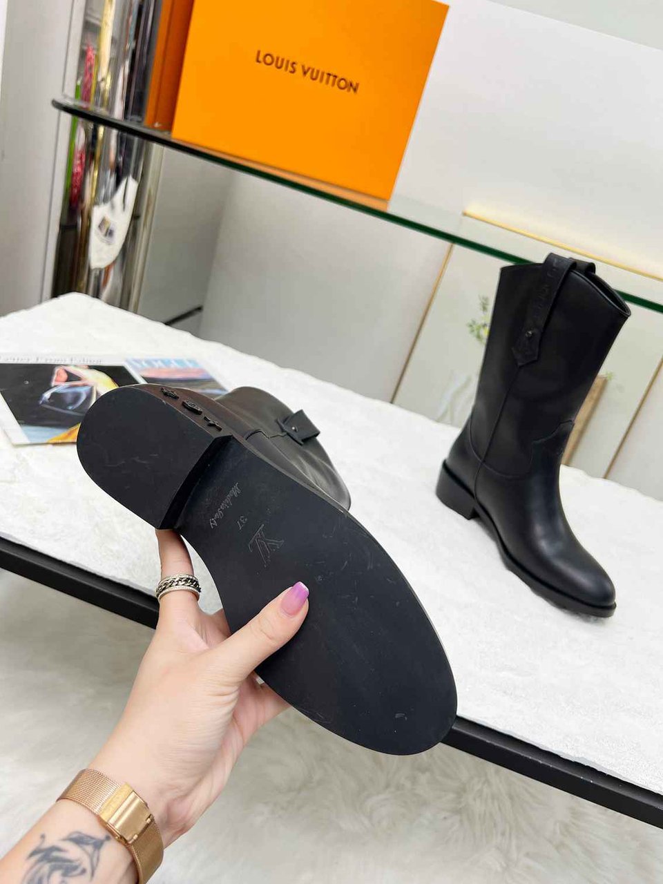 Louis Vuitton Lv Rider Boots Black 1Ad7Ht view 7