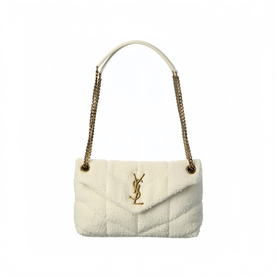 Saint Laurent Small Loulou Boucle Bag White 23Cm view 2