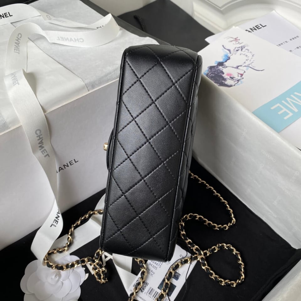 Chanel Mini Flap Bag With Metal Top Handle view 8