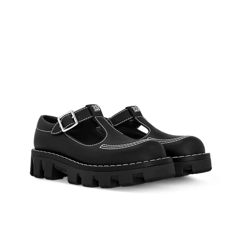 Louis Vuitton Lv Checker Mary Jane Black 1Acnow view 2