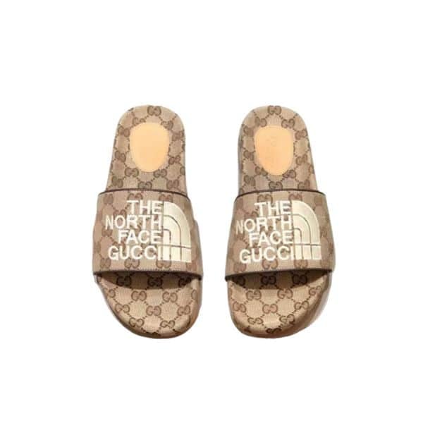 Gucci X The North Face Women?S Slides Beige And Brown view 2