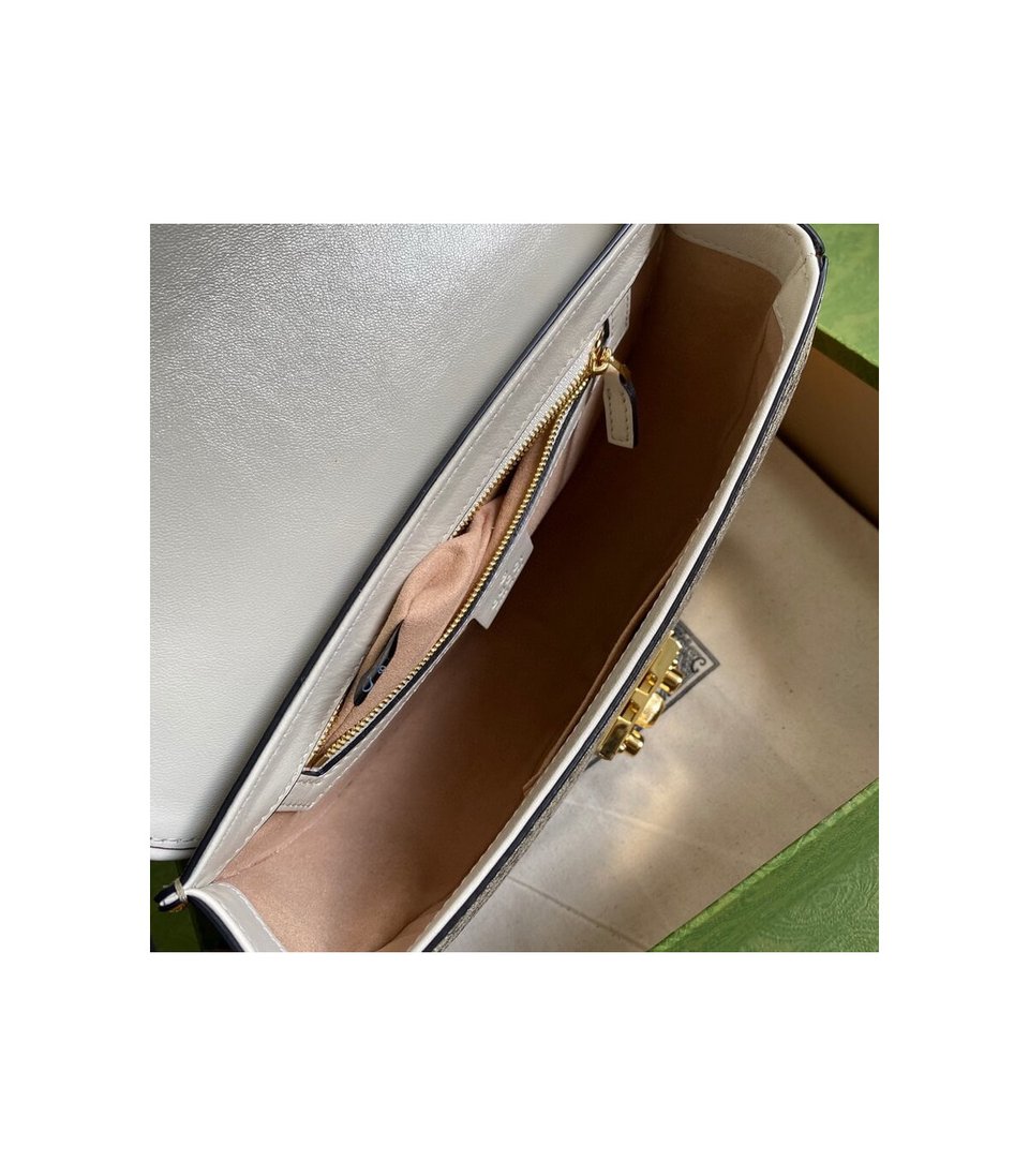 Gucci Padlock Small Shoulder Bag White view 11
