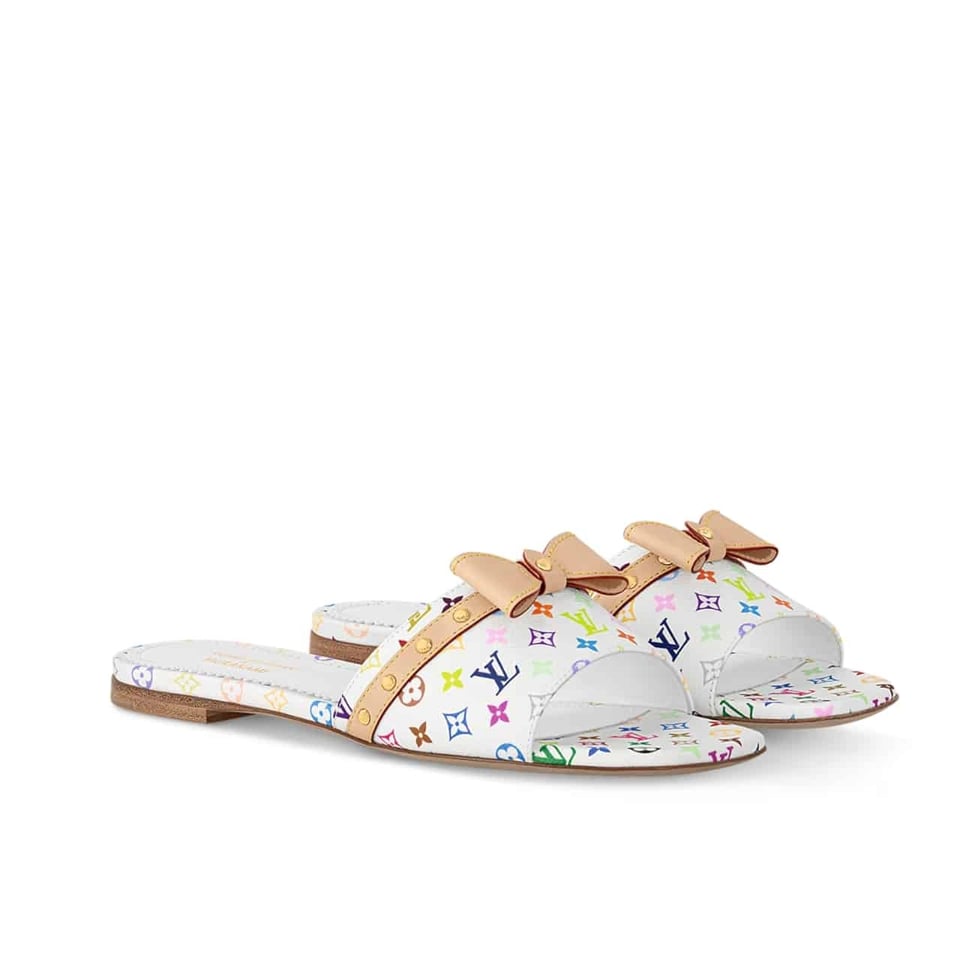 Louis Vuitton X Takashi Murakami 6Am Flat Mule White 1Agzuv view 2