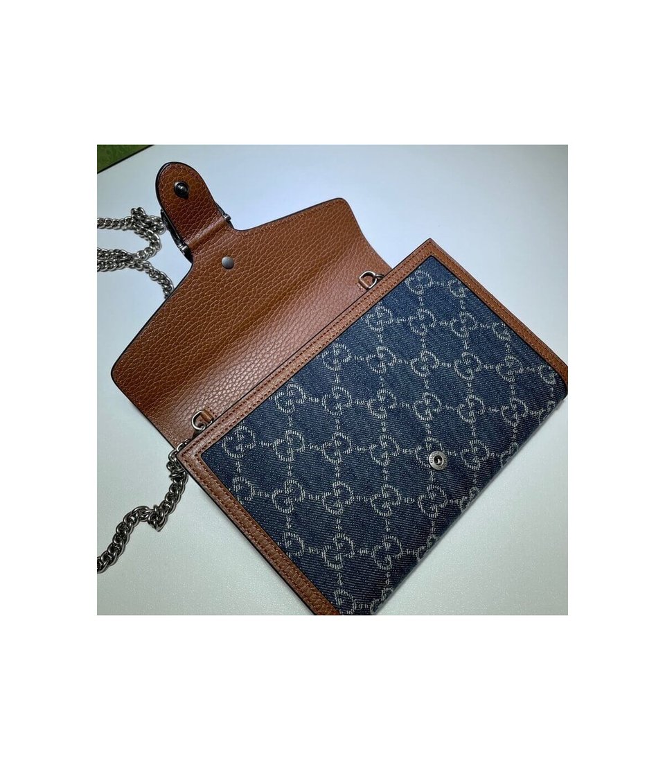 Gucci Dionysus Mini Chain Bag ‘Blue’ 20cm view 10