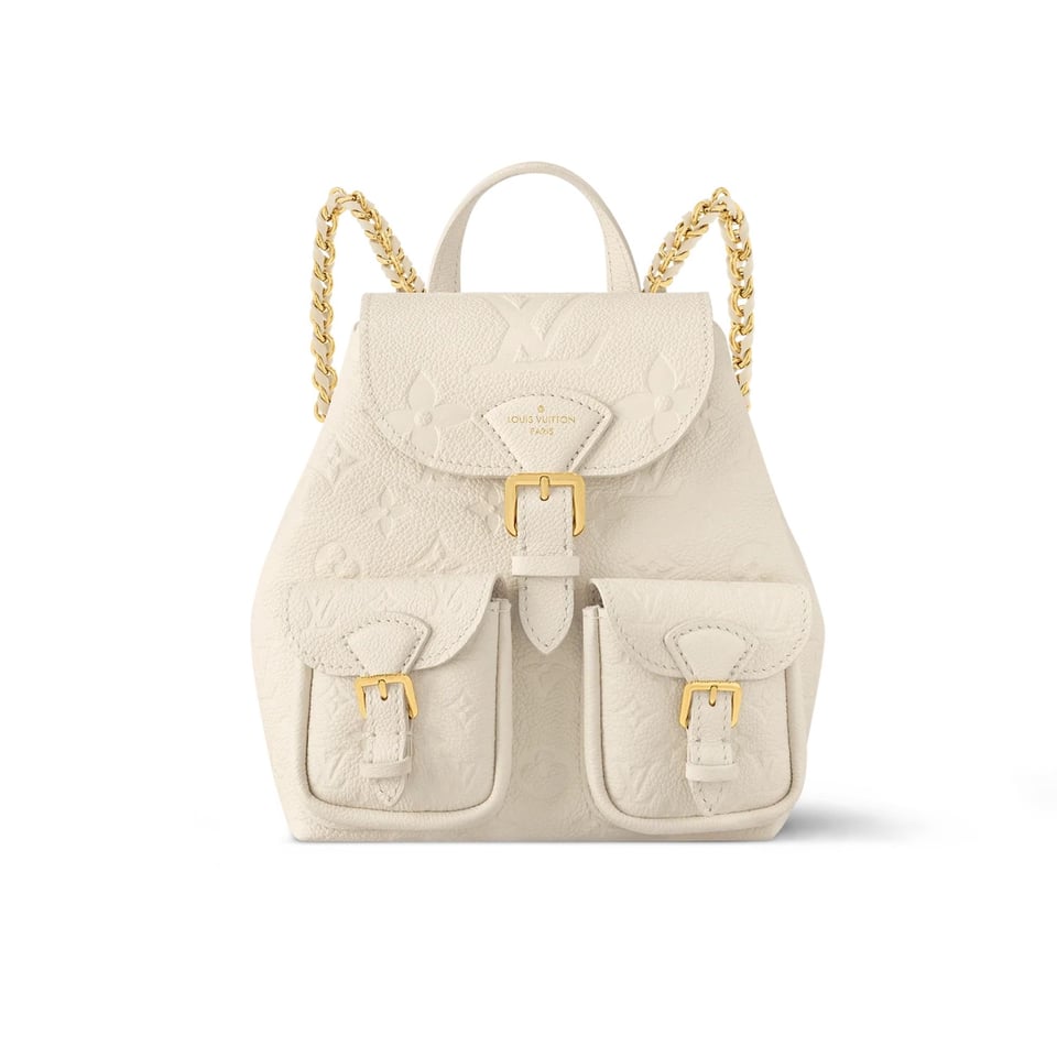 Louis Vuitton Backup Backpack – Monogram Empreinte Leather Cream M47106 22cm/ 8.7cm view 2