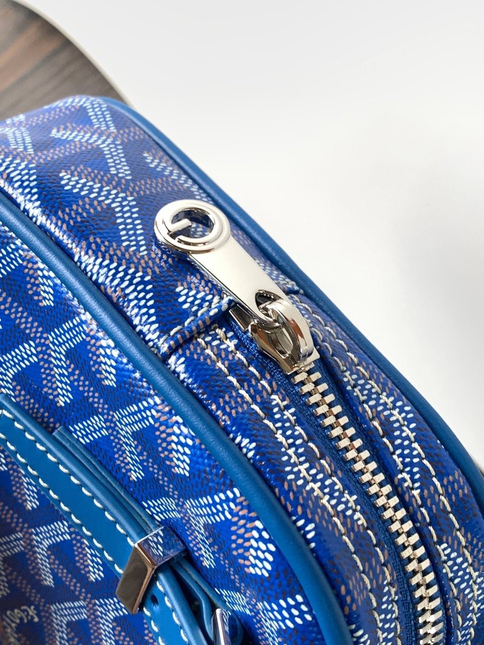 Goyard Yona Bag Coated MM 21Cm Sky Blue Canvas view 7