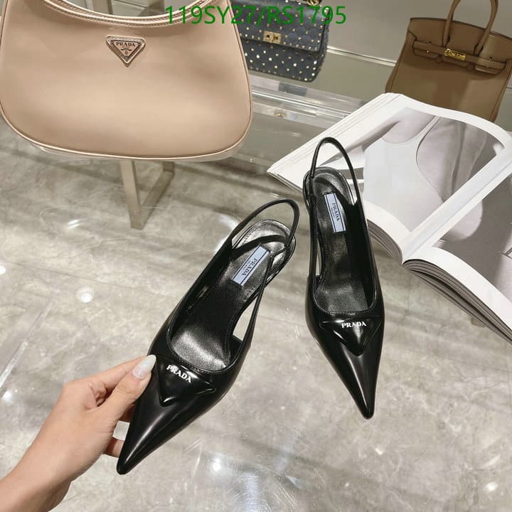 Prada Brushed Leather Slingback Pumps Black 1I885M055F0002Fa065 view 4