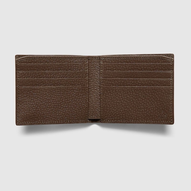 Gucci Grey Interior Bi-Fold Wallet Beige And Ebony 4.3in/11cm For Men view 3