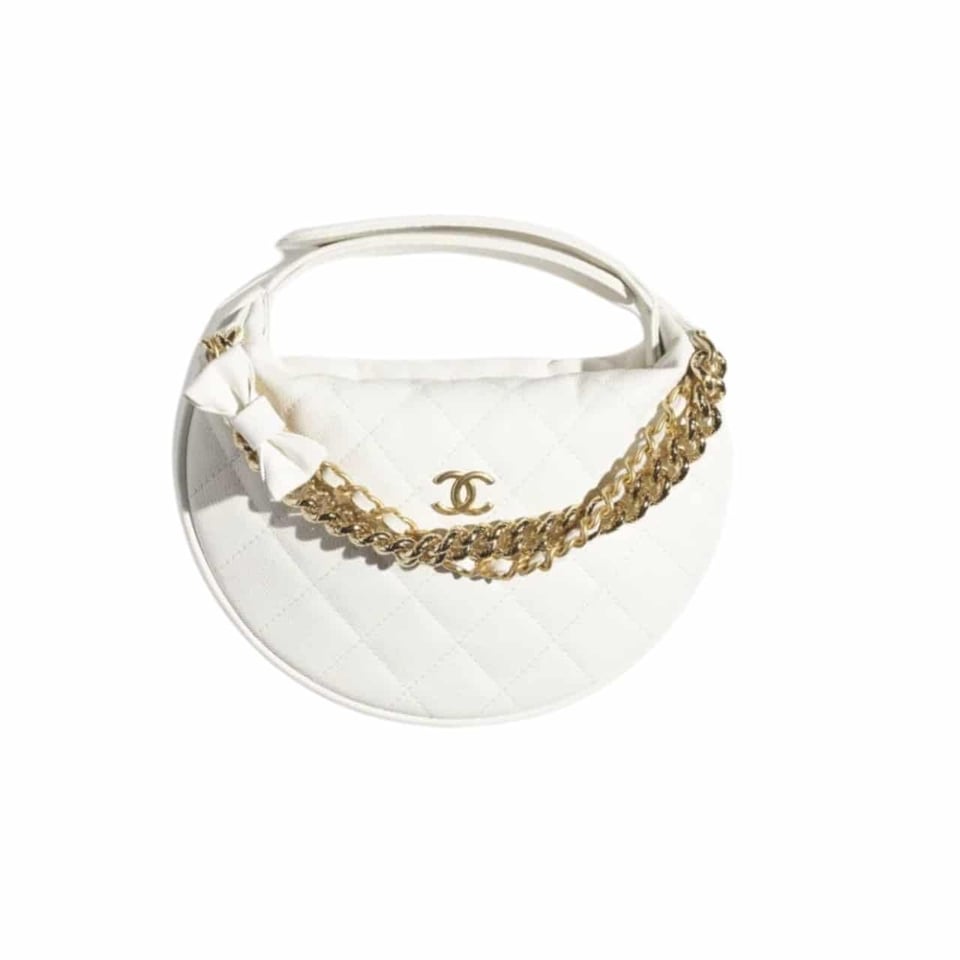 Chanel Pouch Grained Shiny Calfskin White 17Cm Ap3943 B16288 10601 view 2