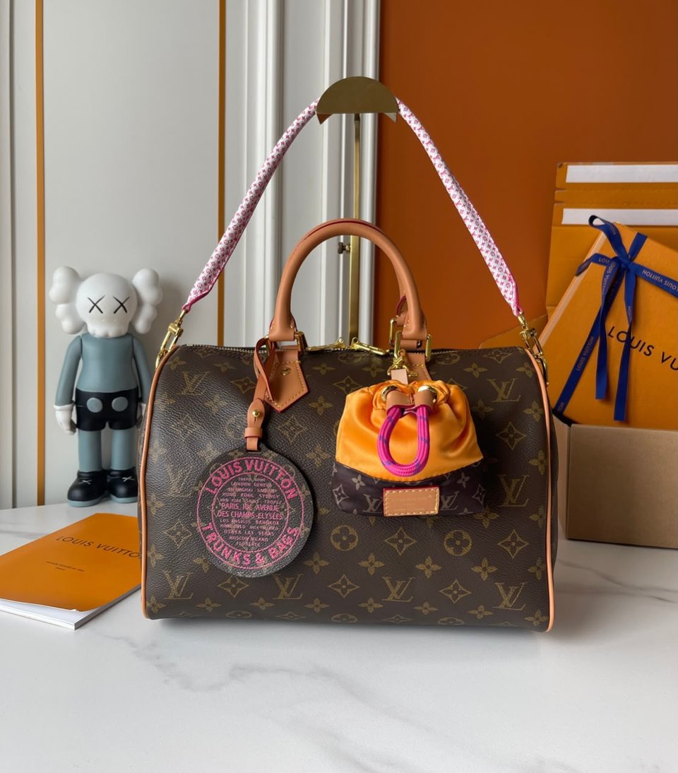 Louis Vuitton Speedy Soft 30 Bag Monogram Orange M27512 view 2