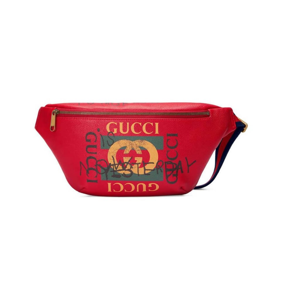 Gucci Leather Coco Capitan Vintage Logo Belt Bag Red view 2