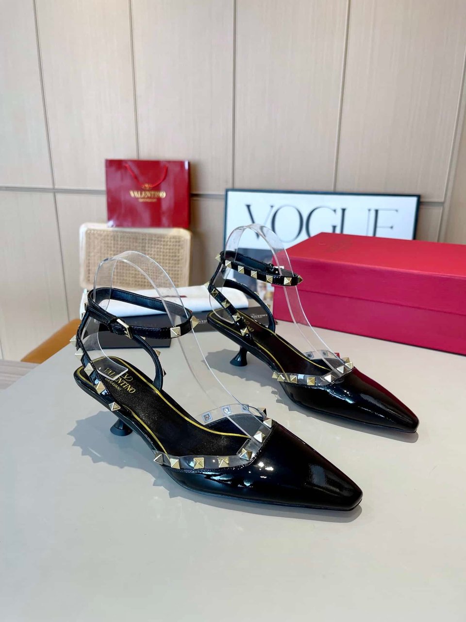 Valentino Garavani Rockstud Couture Pumps Black view 9