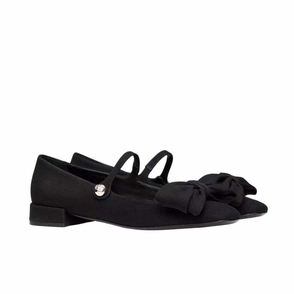 Valentino Garavani Bowjane Mary Jane Ballerina In Black 5W0S0Ki3Jiv 0No view 2