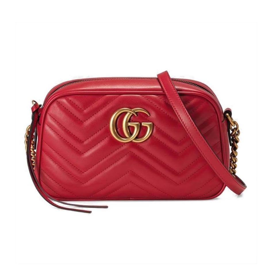 Gucci GG Marmont Small Shoulder Bag Red view 2