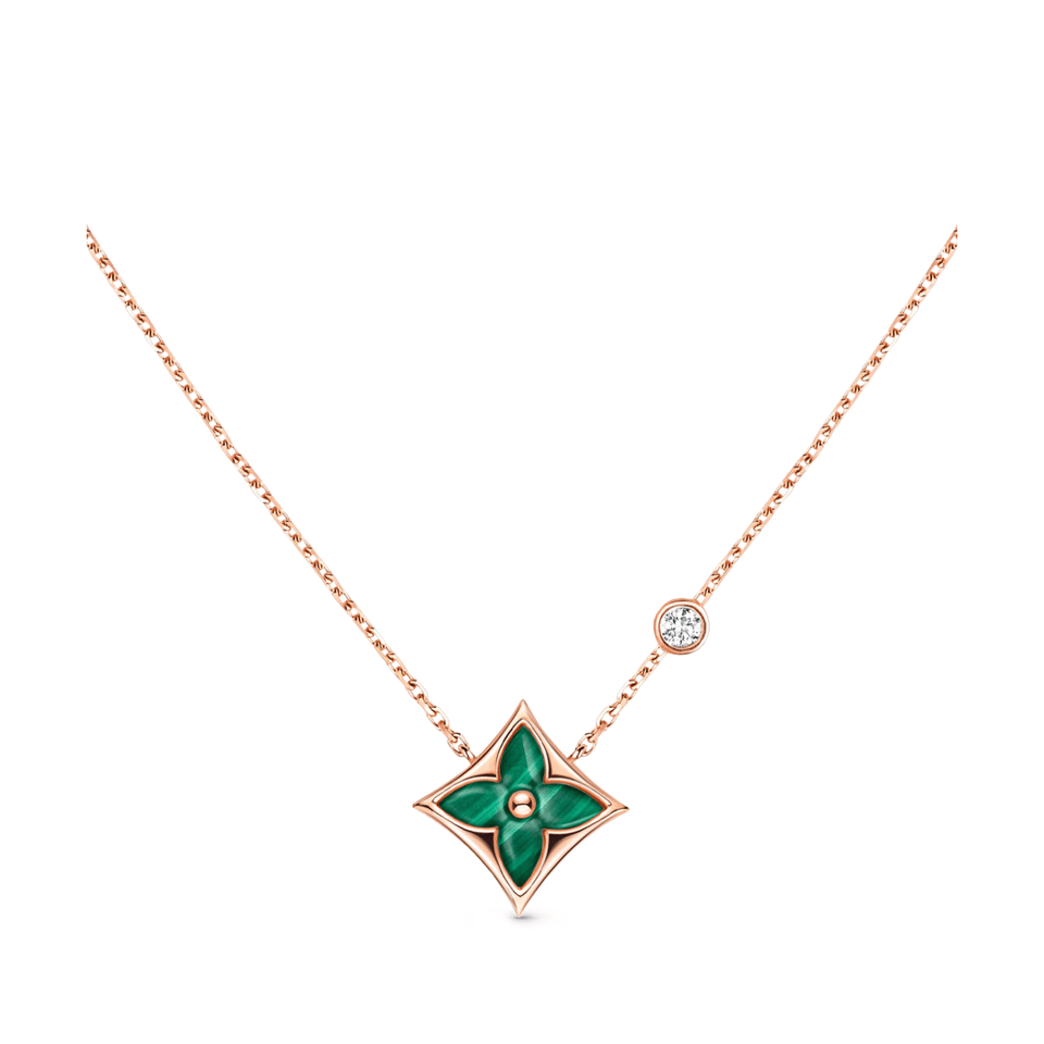 Louis Vuitton Color Blossom Bb Sun Pendant Necklace Green Q93619 view 2