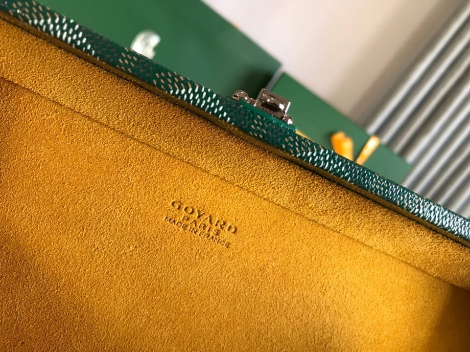 Goyard Grand Hôtel Trunk Bag 24.5cm Green Goyardine Canvas And Calfskin view 5