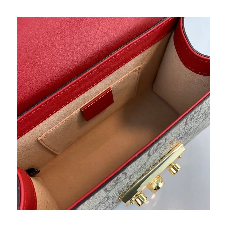 Gucci Padlock Small GG Shoulder Bag Red view 14