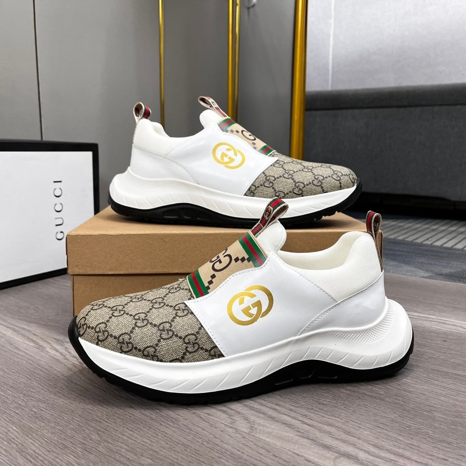 Gucci Sneaker Gg Canvas Beige White view 6