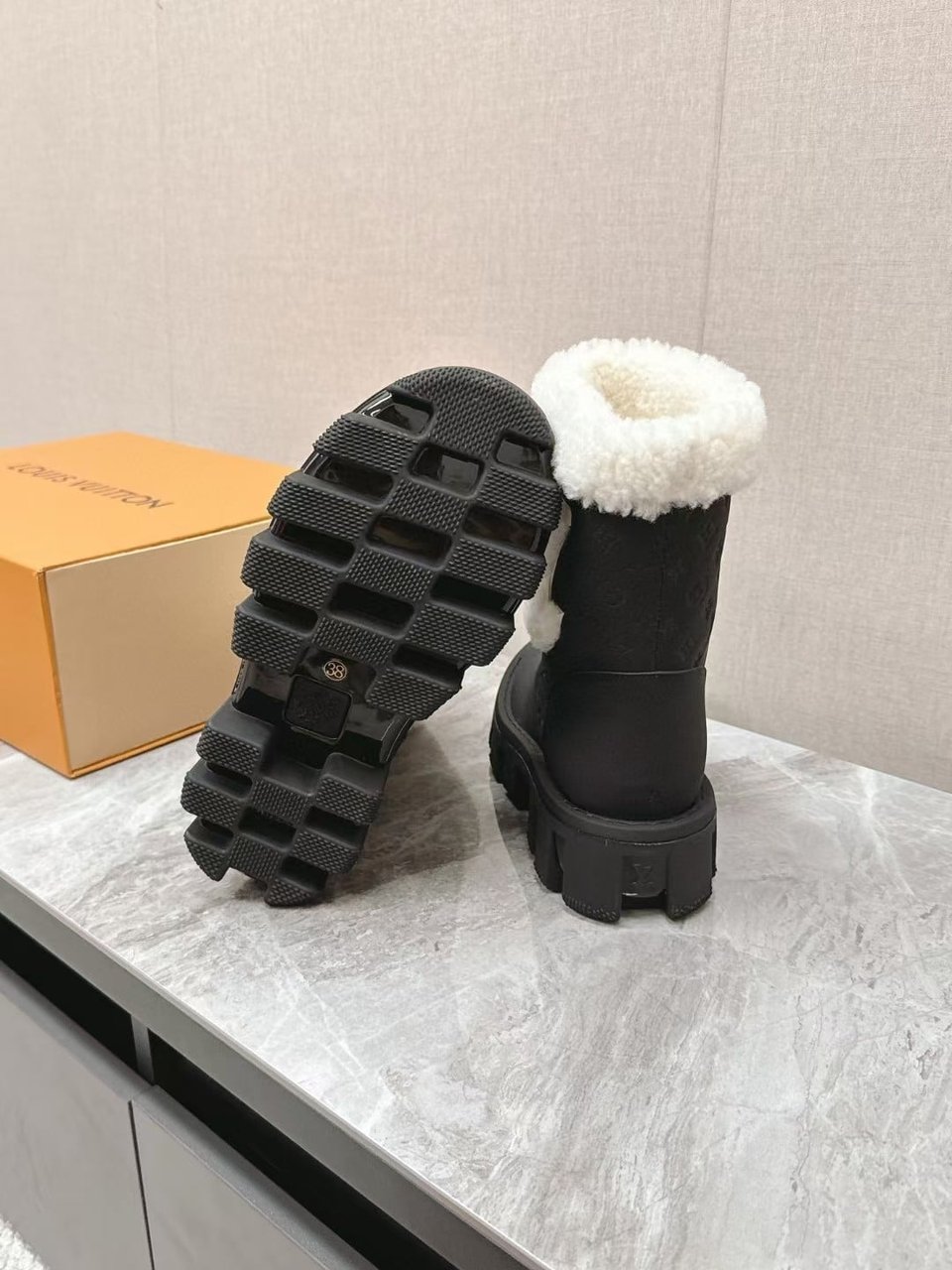 Louis Vuitton Ankle Boots In Bronze Black view 7