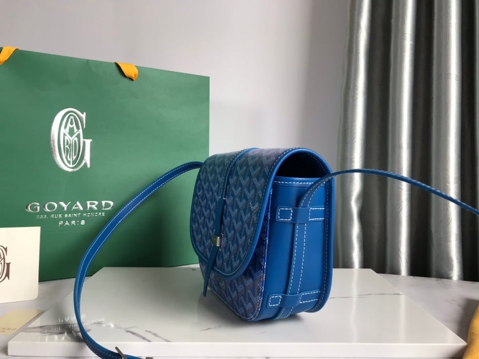 Goyard Belvedere Pm Bag 21Cm Sky Blue Canvas view 3