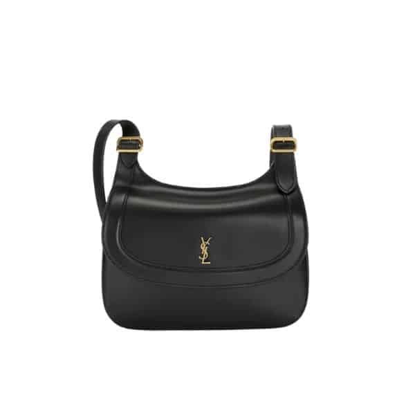 Saint Laurent Charlie Medium Shoulder Bag In Smooth Leather Black 23Cm 686742 2R20W 1000