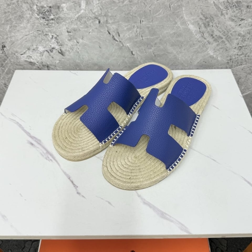 Hermes Antigua Espadrille Blue view 3